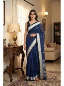 AMRUTKALA SAREES - Blue Designer Banarasi Silk Kanjivaram Saree with Unstitched Blouse