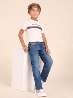 U.S. POLO ASSN. - Kids Boys Straight Fit Blue Jeans