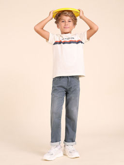 U.S. POLO ASSN. - Kids Boys Straight Fit Grey Jeans