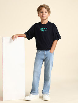 U.S. POLO ASSN. - Kids Boys Straight Fit Blue Jeans