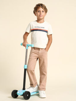 U.S. POLO ASSN. - Kids Boys Straight Fit Pink Jeans