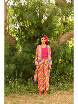 Swati Vijaivargie - Pakhi Overlay with Skirt & Camisole (Set of 3)