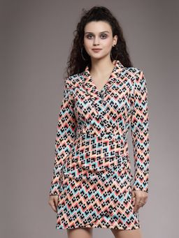 KASSUALLY - Multi Colored Texico Mini Retro Dress