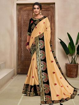 Odette - Yellow Silk Designer Saree with Unstitched Blouse