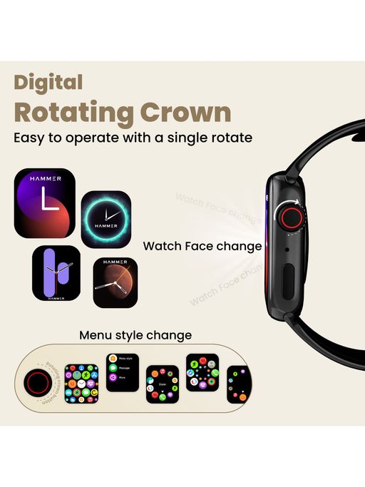 Buy HAMMER Ace Display Bluetooth Calling Smart Watch with