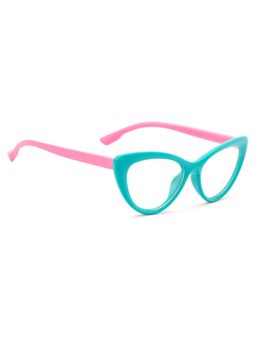 ROYAL SON - Kids Cateye Silicon Sky Blue Pink Girls Spectacle Frame SFKID0055-C3 (45)