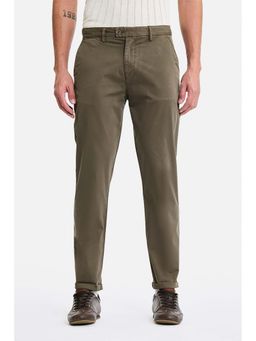 Snitch - Olive Washed Regular Casual Chinos