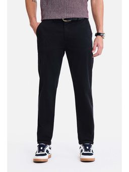Snitch - Black Washed Regular Casual Chinos