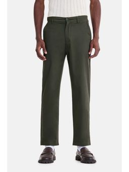 Snitch - Olive Solid Regular Casual Chinos