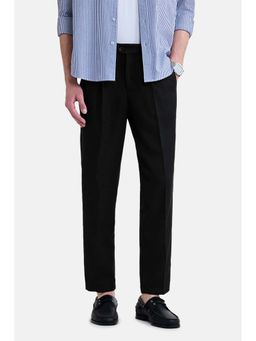 Snitch - Black Solid Regular Trouser