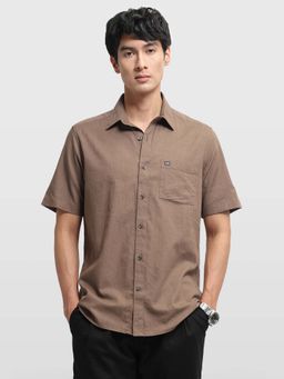 Arrow Sports - Men's Sage and Sun Regular Fit Brown Shirt