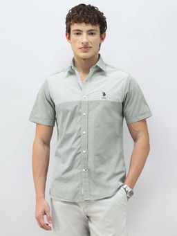 U.S. POLO ASSN. - Men's Casa De Campo Regular Fit Green Shirt