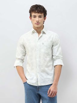 U.S. POLO ASSN. - Men's Casa De Campo All-Over Printed Green Shirt