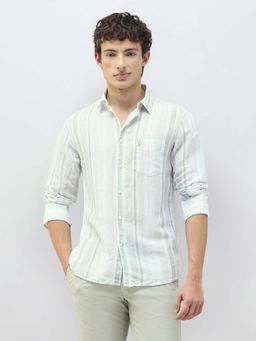 U.S. POLO ASSN. - Men's Casa De Campo Vertical Striped Green Shirt