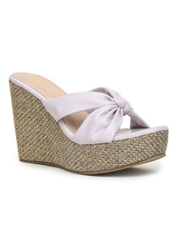 VALIOSAA - Solid Plain Lavender Wedges Heels