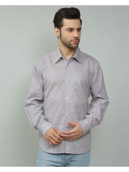 Spring Soul - Cotton Printed Full Sleeves Shirt Blue