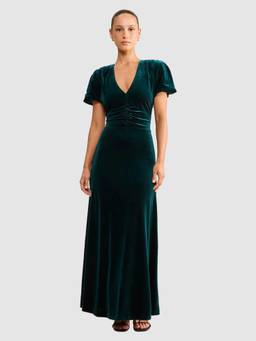Forever New - Elma Petite Velvet Ruched Maxi Dress