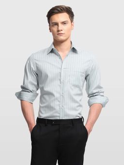 Arrow - Men Green Cotton Collar Neck Shirt