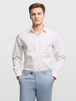 Arrow - Men White Cotton Collar Neck Shirt