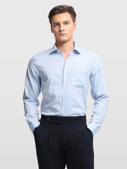 Arrow - Men Blue Cotton Collar Neck Shirt