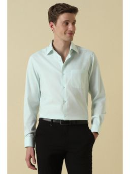 Allen Solly - Men Green Cotton Collar Neck Shirt