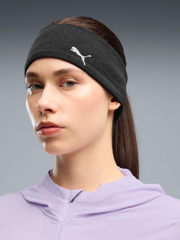 Puma - Unisex Black Solid/Plain Wool Blend Headband