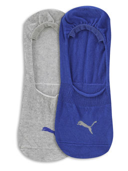 Puma - Unisex Multi-Color Solid/Plain Cotton Pair Of Socks (Pack of 2)