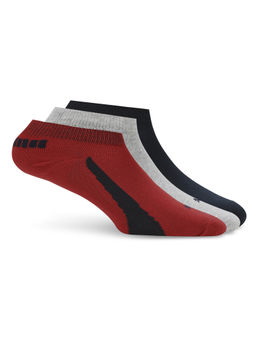 Puma - Unisex Multi-Color Solid/Plain Cotton Pair Of Socks (Pack of 3)