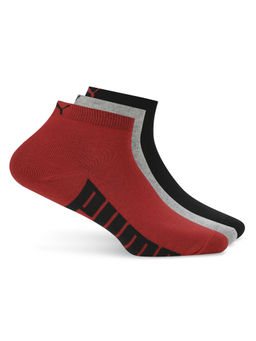 Puma - Unisex Multi-Color Solid/Plain Cotton Pair Of Socks (Pack of 3)