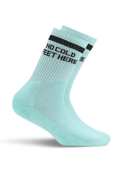 Puma - Unisex Green Solid/Plain Cotton Pair Of Socks