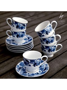 HITKARI POTTERIES - Monsoon Cup Saucer Set Of 12Pc