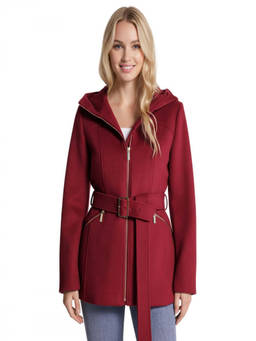 Michael Kors - Cherry Zip-Up Hooded Coat