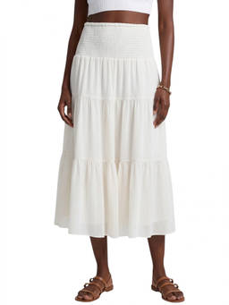 Michael Kors - White Ruffled Maxi Skirt