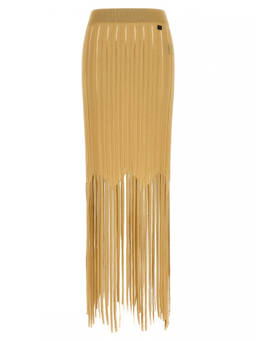 BALMAIN - Beige Fringed Skirt (26)