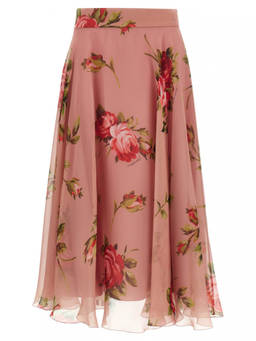 Dolce&Gabbana - Pink Bouquet Rose Skirt