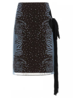 Ferragamo - Multi-Color Georgette Skirt
