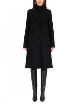 Sportmax - Black Notched Lapel Trench Coat (XS)