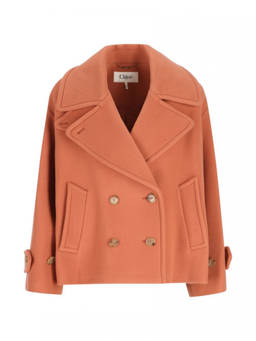 Chloe - Pink Notched Lapel Trench Coat