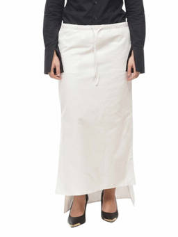1989 STUDIO - White Solid Maxi Skirt