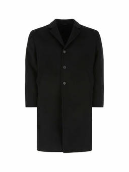PRADA - Black Wool Blend Coat