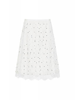 Giambattista Valli - Ivory Cotton Mini Skirt (28)