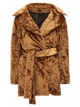Atelin - Brown Crushed Velvet Coat
