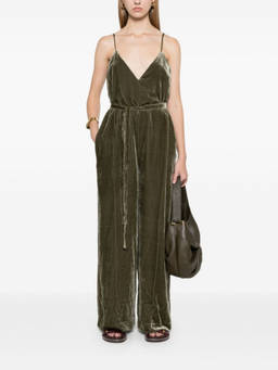 Gold Hawk - Green Velvet Jumpsuit (S)