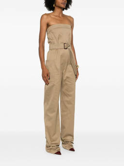 Saint Laurent - Beige Strapless Jumpsuit