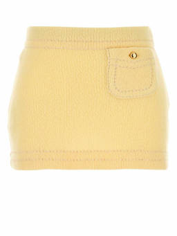 PRADA - Yellow Wool Mini Skirt (23)