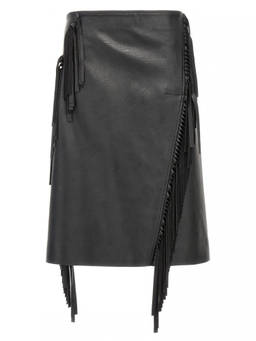 Stella McCartney - Black Fringed Alter Mat Skirt (28)