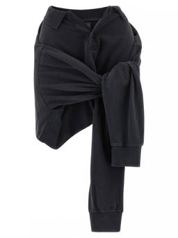 Balenciaga - Black Knotted Polo Skirt (24)