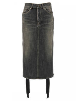 Balenciaga - Grey Lace-Up Skirt