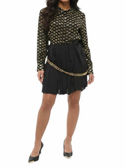 Balenciaga - Black Pleated Mini Skirt (28)