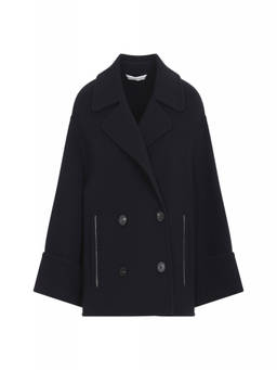 Peserico - Black Notched Lapel Trench Coat